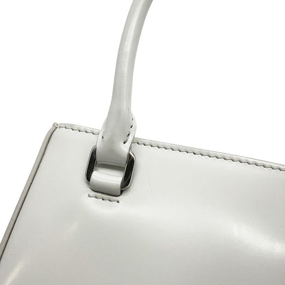 Prada Handbag Spazzolato Small Triangle Logo Leather 2-Way Shoulder White — view 9