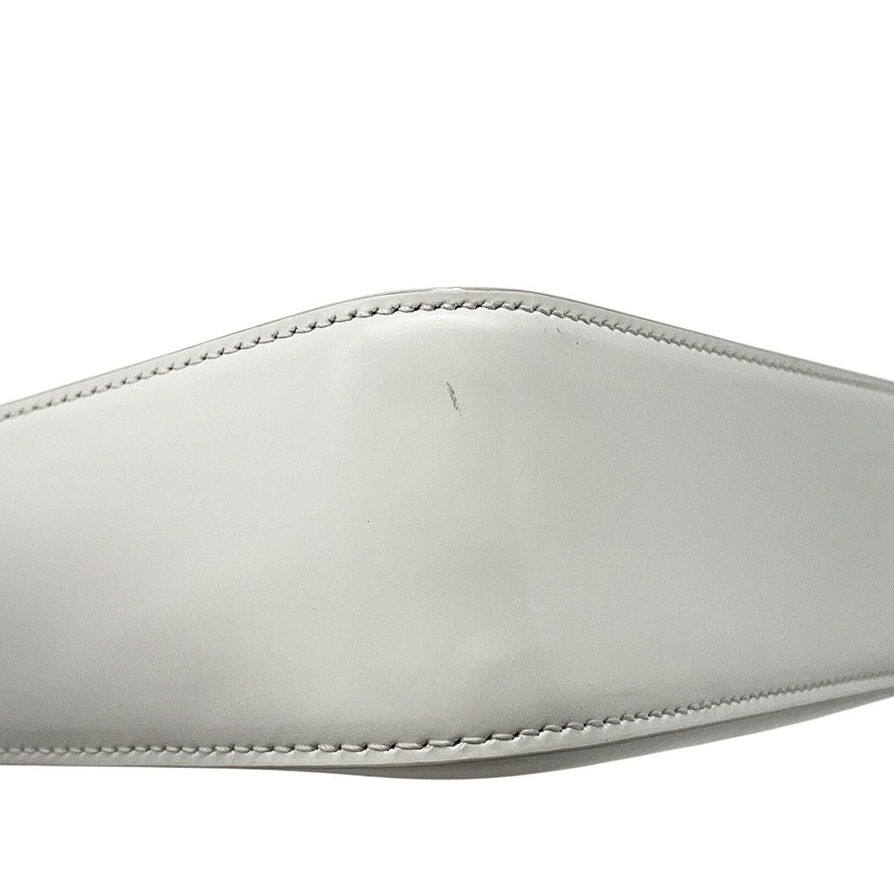 Prada Handbag Spazzolato Small Triangle Logo Leather 2-Way Shoulder White — view 8