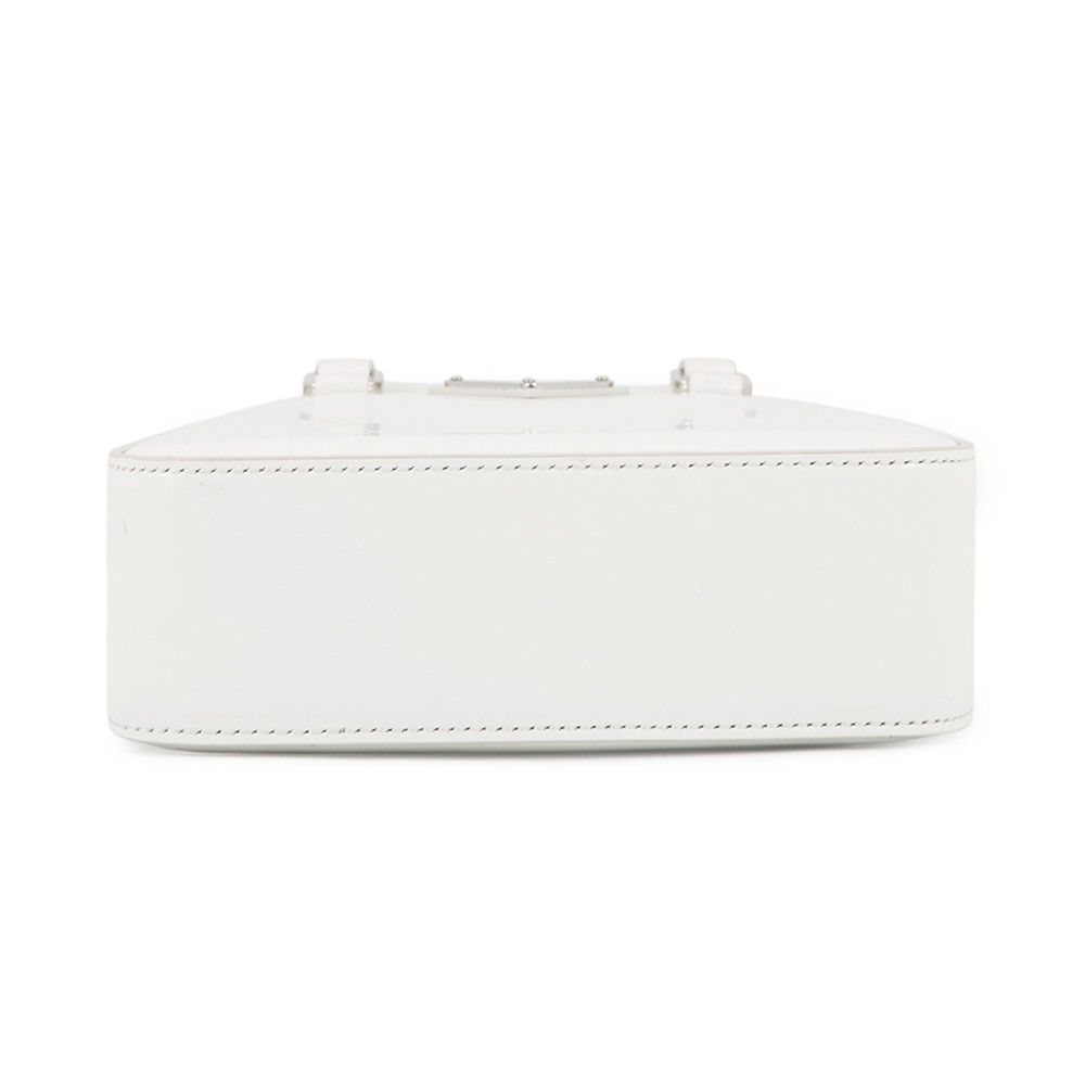 Prada Handbag Spazzolato Small Triangle Logo Leather 2-Way Shoulder White — view 3