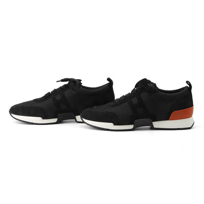 Hermes Sneakers Star Logo Fabric Velour 37.5 Shoes Black — view 2