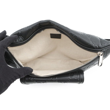 Gucci Belt Bag GG Embossed Bag Leather Black — view 6