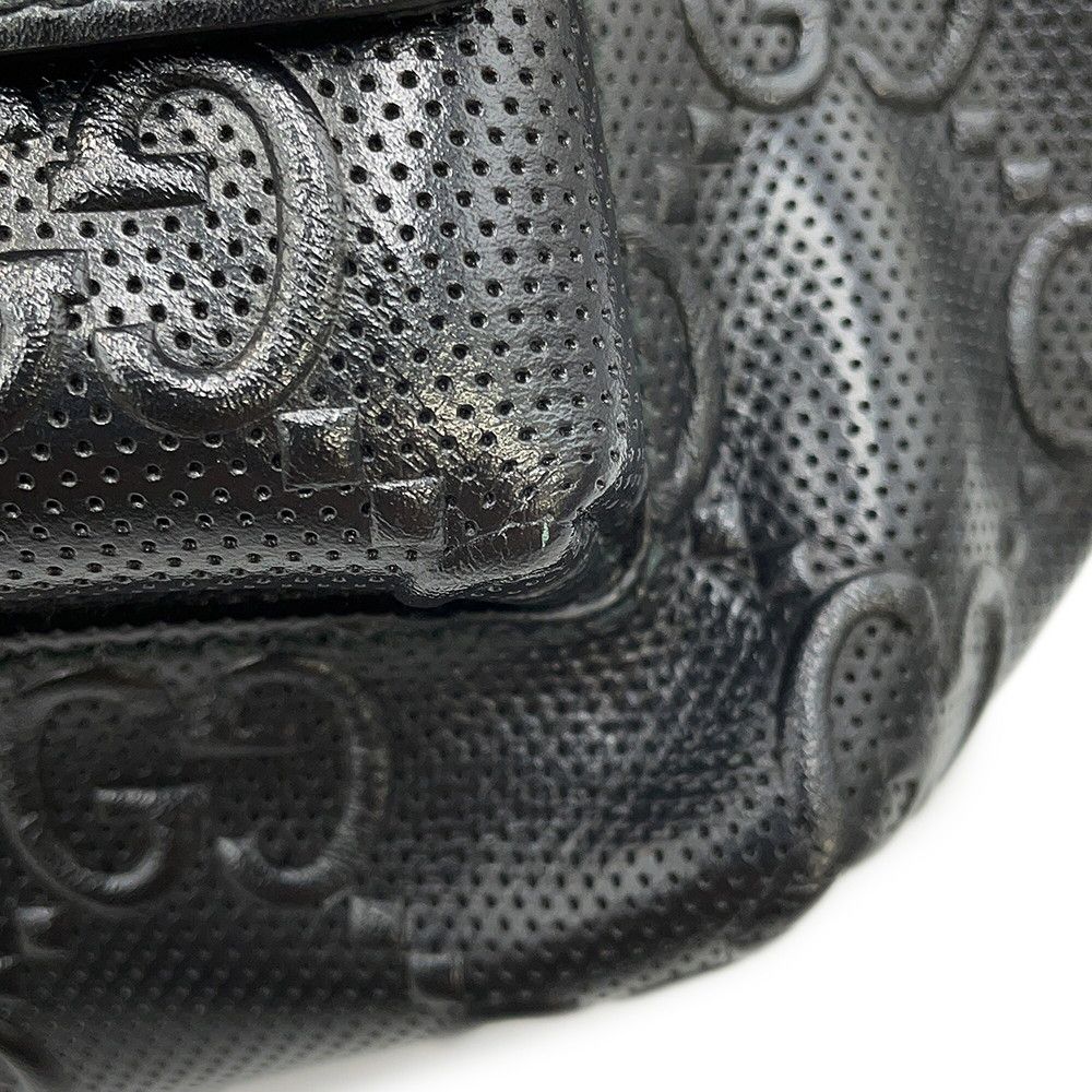 Gucci Belt Bag GG Embossed Bag Leather Black — view 9