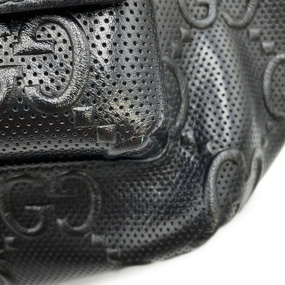 Gucci Belt Bag GG Embossed Bag Leather Black — view 9