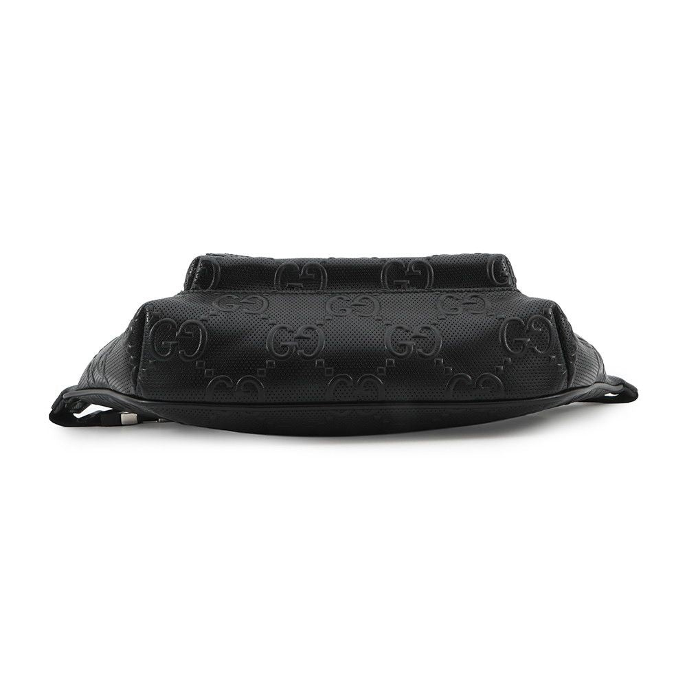 Gucci Belt Bag GG Embossed Bag Leather Black — view 3