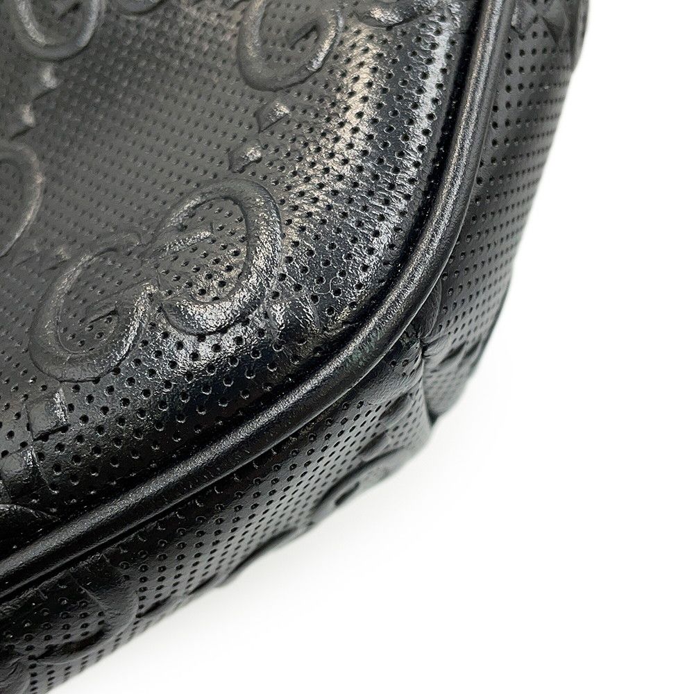 Gucci Belt Bag GG Embossed Bag Leather Black — view 7