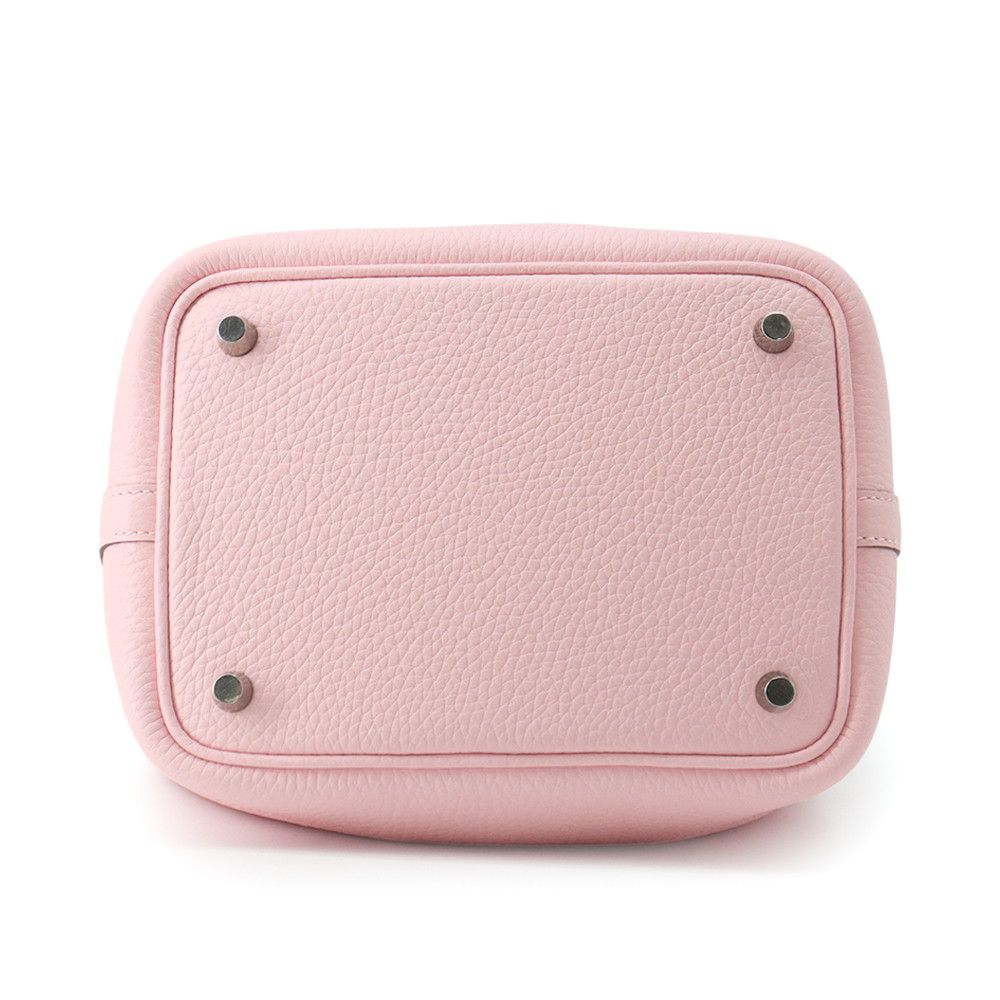 Hermes Handbag Picotin Lock PM Rose Sakura Silver Taurillon Clemence Tote — view 3