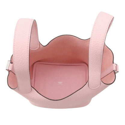 Hermes Handbag Picotin Lock PM Rose Sakura Silver Taurillon Clemence Tote — view 5
