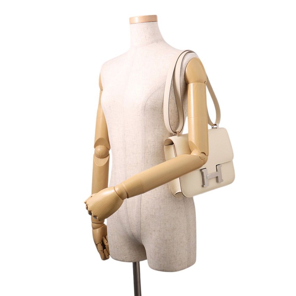 Hermes Shoulder Bag Constance 24 Cles Silver Epsom — view 4