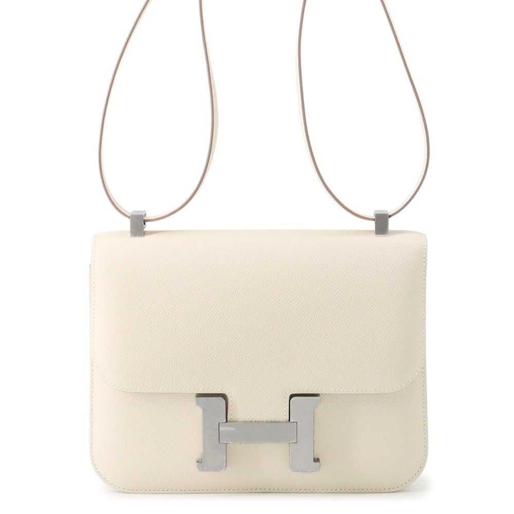 Hermes Shoulder Bag Constance 24 Cles Silver Epsom