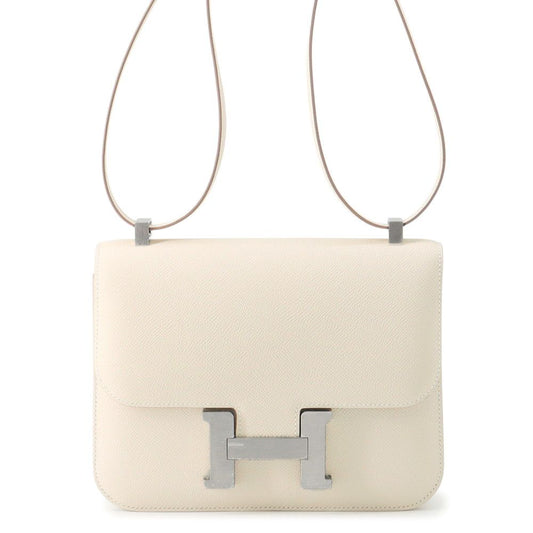 Hermes Shoulder Bag Constance 24 Cles Silver Epsom
