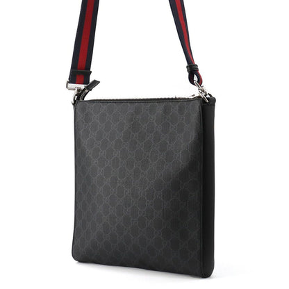 Gucci Shoulder Bag GG Supreme Leather Web Black — view 2