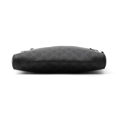 Gucci Shoulder Bag GG Supreme Leather Web Black — view 3