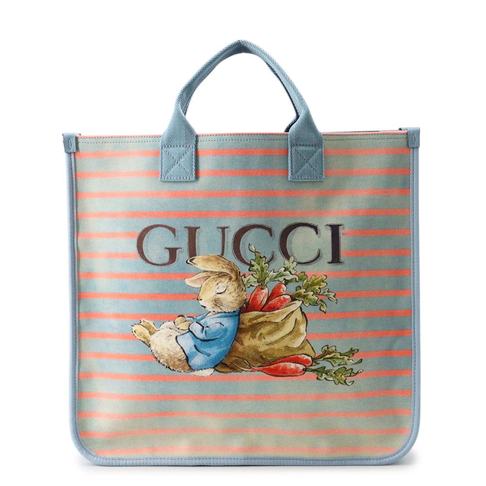 Gucci Tote Children Peter Rabbit Canvas Handbag