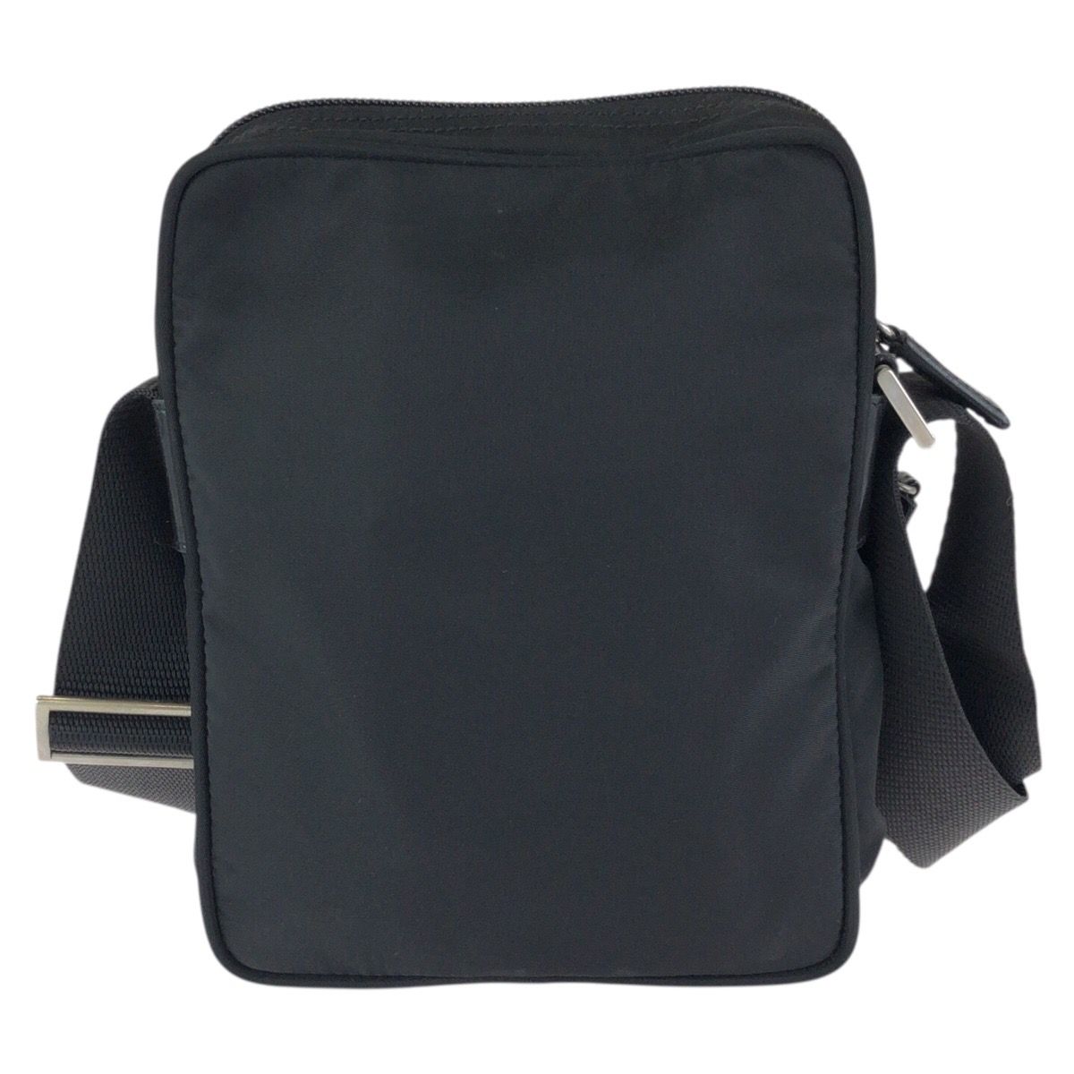 Prada Tessuto Black Silver Nylon Shoulder Bag Pochette — view 2