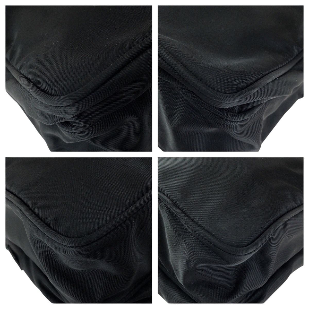 Prada Tessuto Black Silver Nylon Shoulder Bag Pochette — view 3