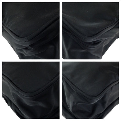 Prada Tessuto Black Silver Nylon Shoulder Bag Pochette — view 3