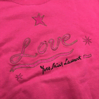 Saint Laurent Yves YSL Sweatshirt Long Sleeve M Cotton Pink — view 5