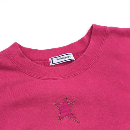 Saint Laurent Yves YSL Sweatshirt Long Sleeve M Cotton Pink — view 4