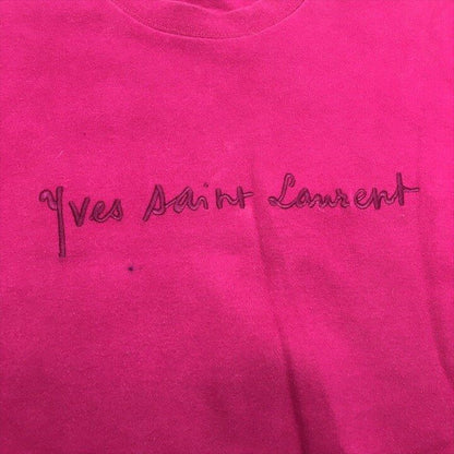 Saint Laurent Yves YSL Sweatshirt Long Sleeve M Cotton Pink — view 5