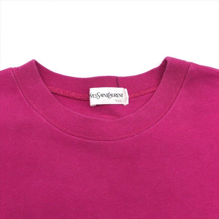 Saint Laurent Yves YSL Sweatshirt Long Sleeve M Cotton Pink — view 3
