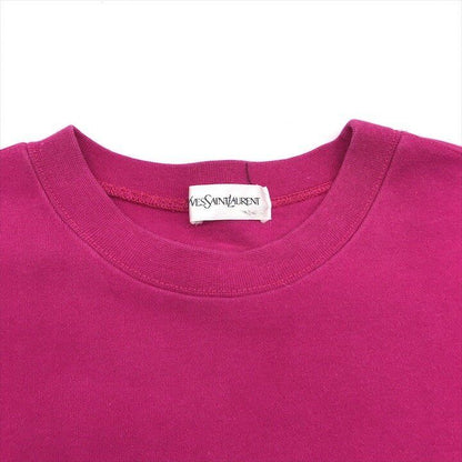 Saint Laurent Yves YSL Sweatshirt Long Sleeve M Cotton Pink — view 3