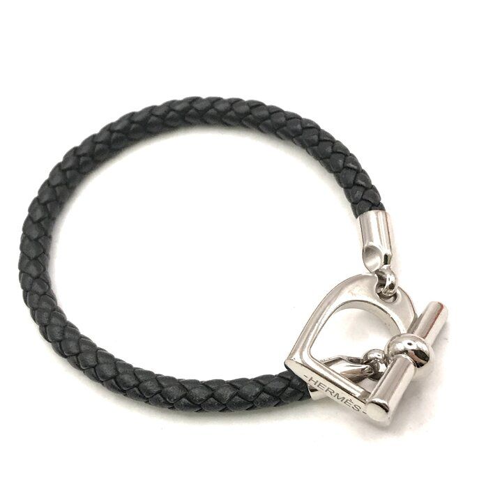 Hermes Bracelet Etrier Black Silver — view 2