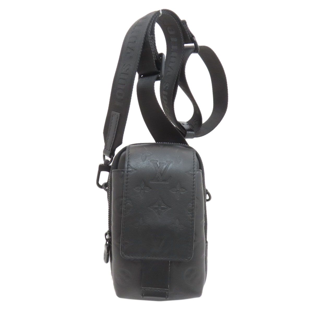 Louis Vuitton Double Phone Pouch Shoulder Bag Monogram Shadow