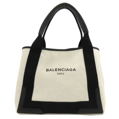 Balenciaga Navy Cabas Handbag Canvas