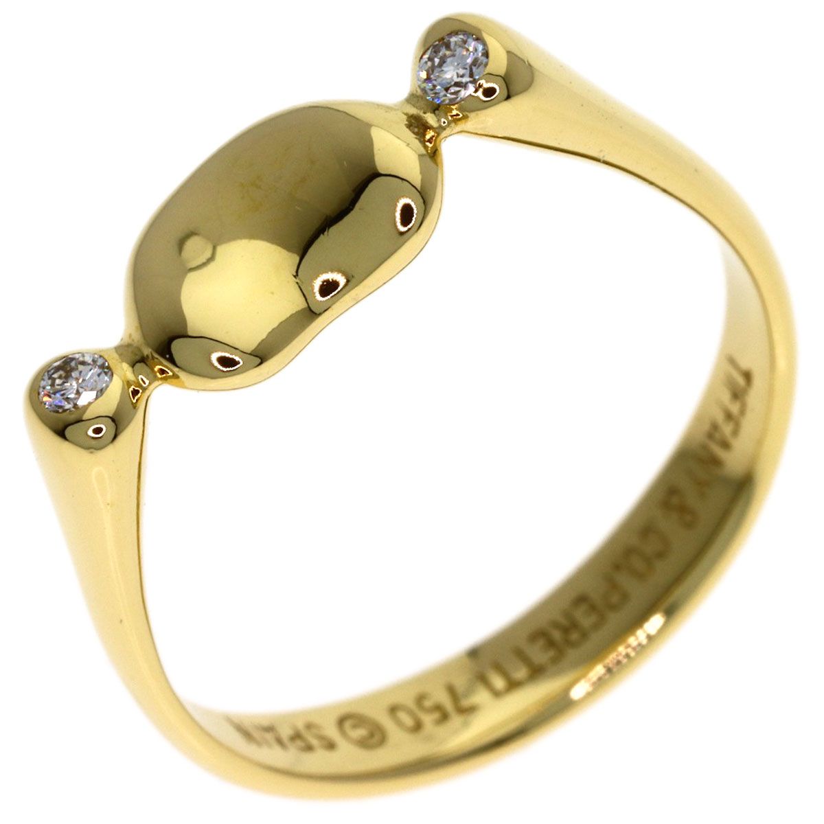 Tiffany & Co Bean Diamond Ring 18k Yellow Gold — view 2