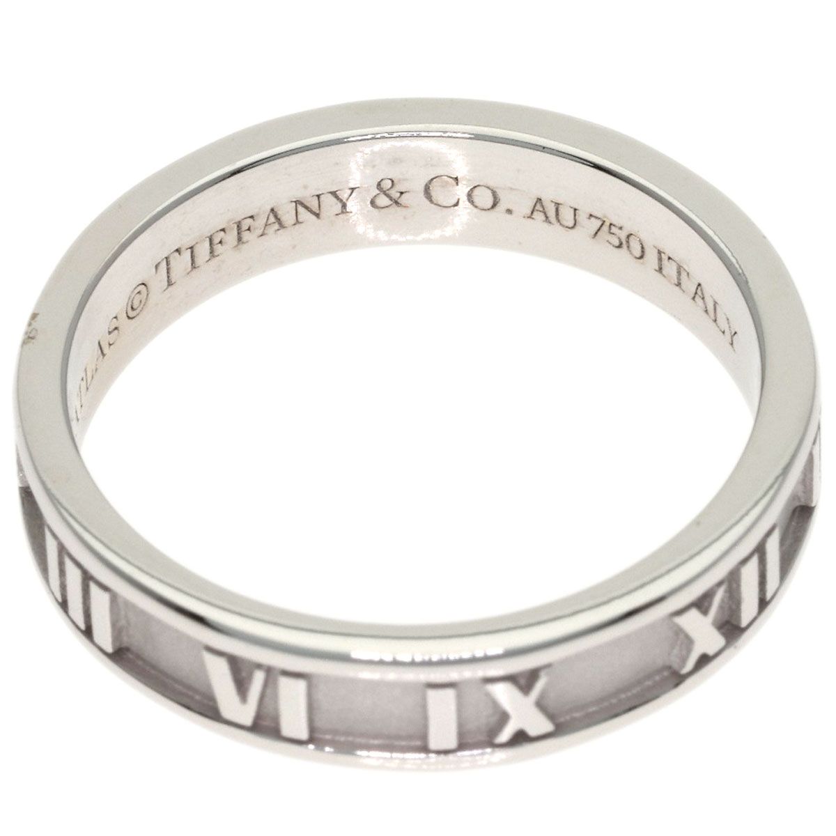 Tiffany & Co Atlas Narrow Ring 18k White Gold — view 4