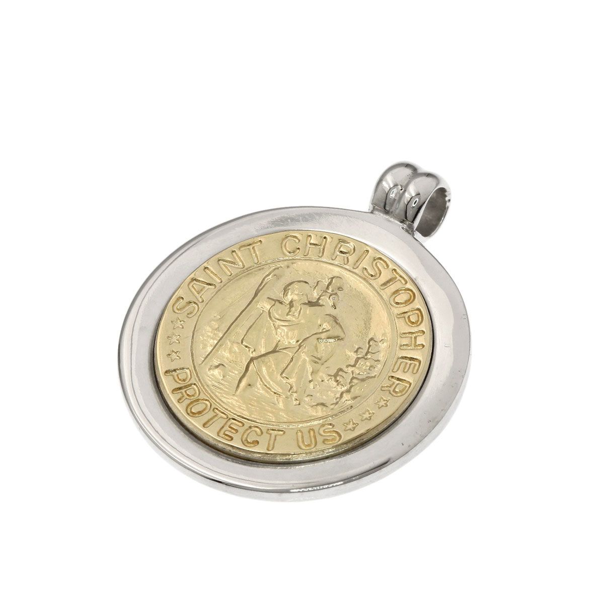 Tiffany & Co St Christopher Pendant Top 18k Yellow Gold