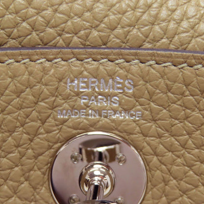 Hermes Lindy Mini Verso Maxi Quadrille Silver Handbag Taurillon — view 6