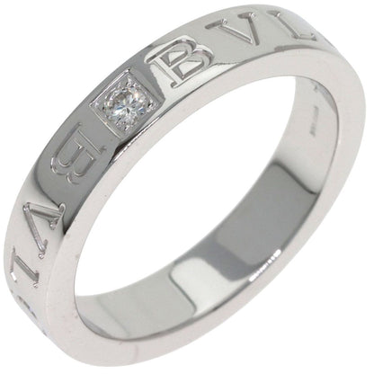 Bvlgari Double Logo Diamond Ring 18k White Gold — view 2