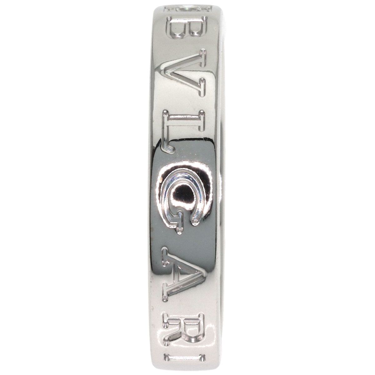 Bvlgari Double Logo Diamond Ring 18k White Gold — view 3