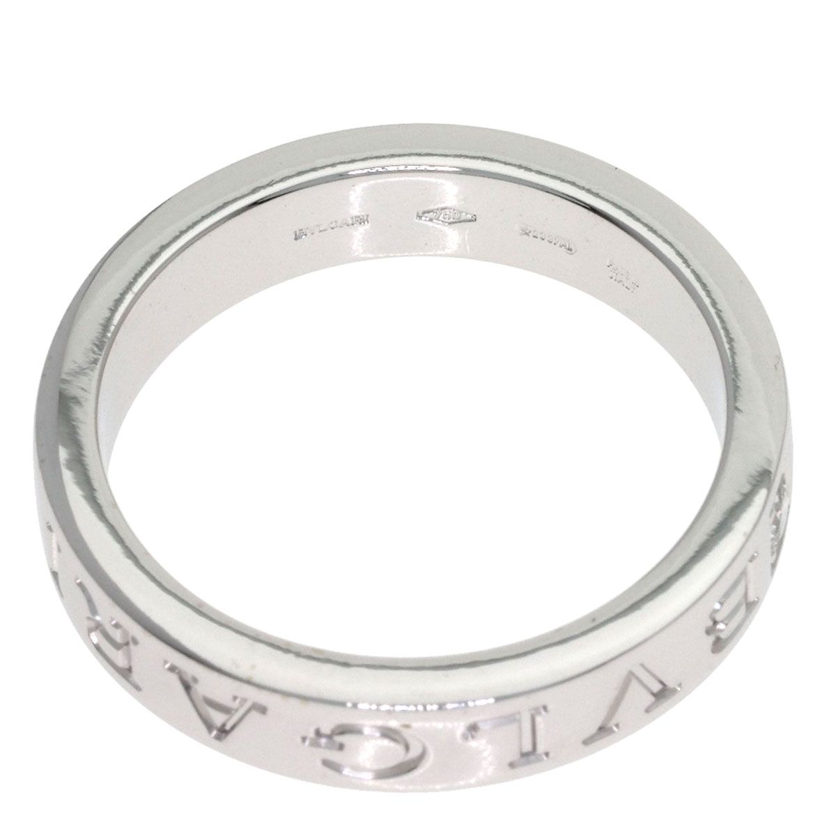 Bvlgari Double Logo Diamond Ring 18k White Gold