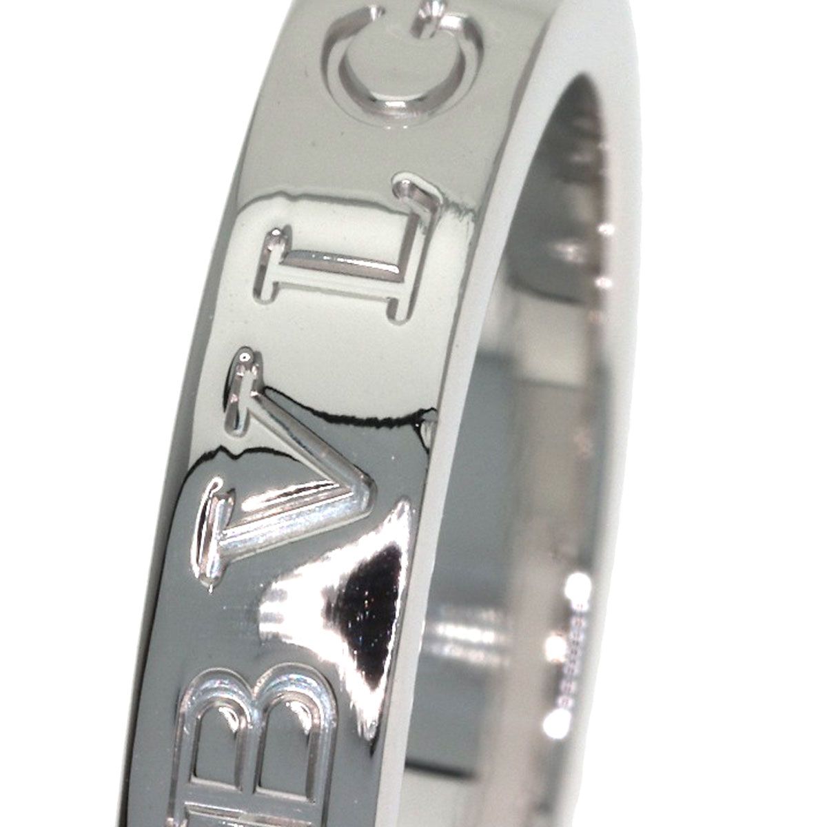 Bvlgari Double Logo Diamond Ring 18k White Gold — view 8