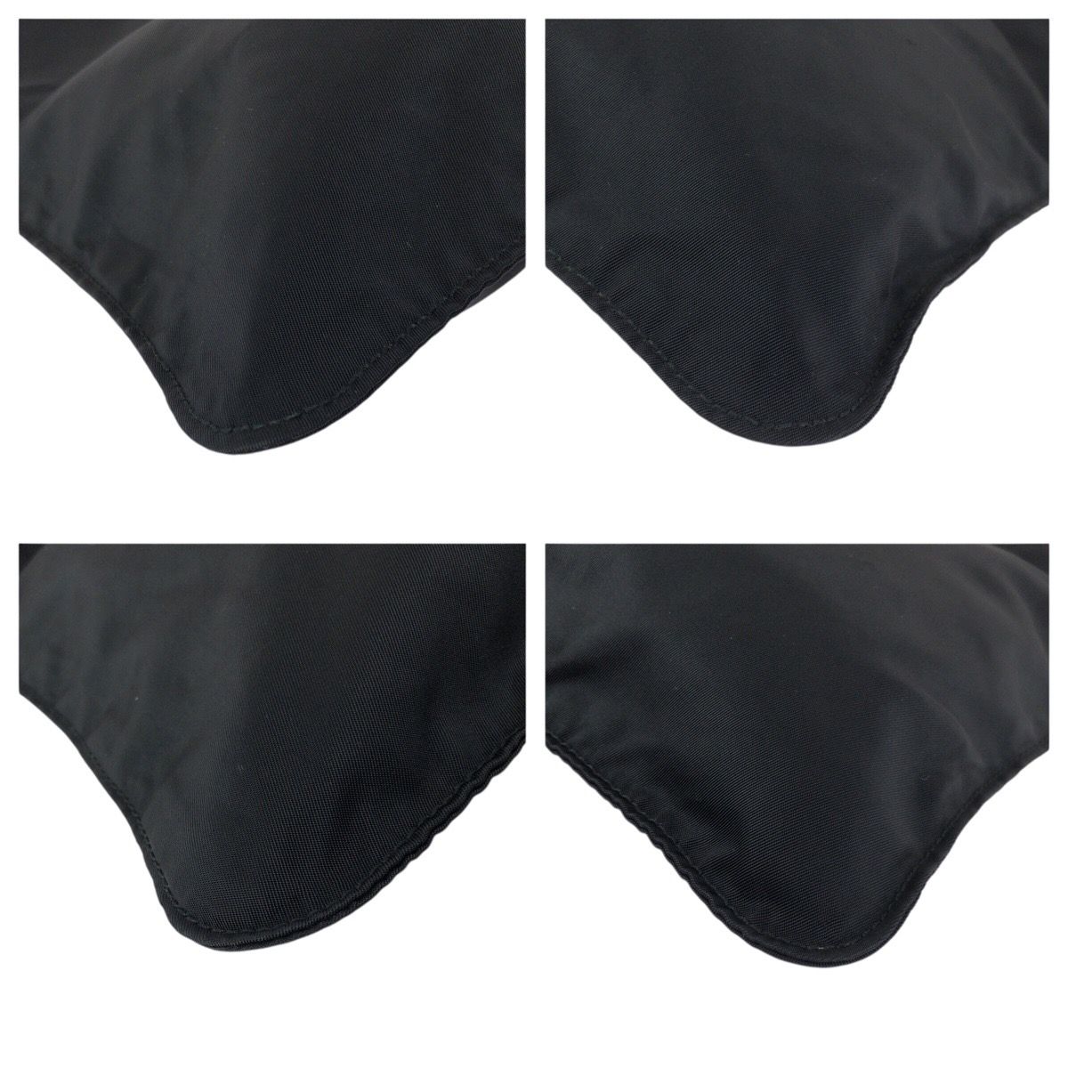 Prada Tessuto Black Silver Nylon Shoulder Bag — view 3