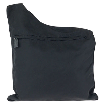 Prada Tessuto Black Silver Nylon Shoulder Bag — view 2