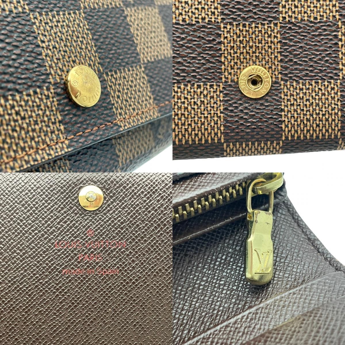Louis Vuitton Bifold Wallet Porte-Monnaie Billets Tresor Damier Ebene L-shaped — view 9