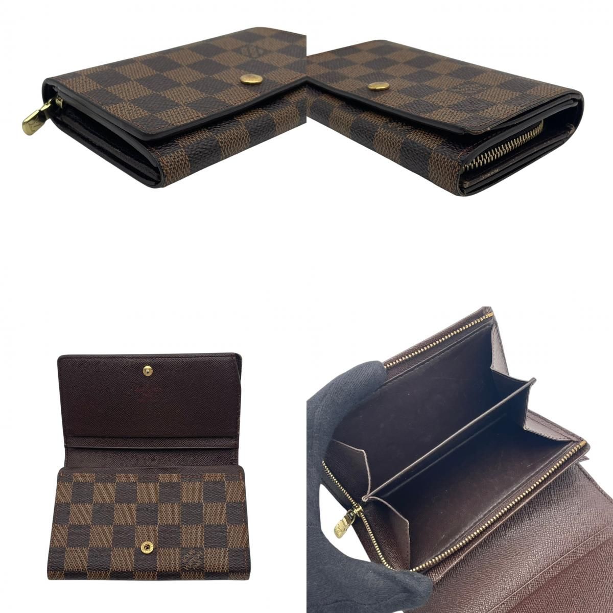 Louis Vuitton Bifold Wallet Porte-Monnaie Billets Tresor Damier Ebene L-shaped — view 7
