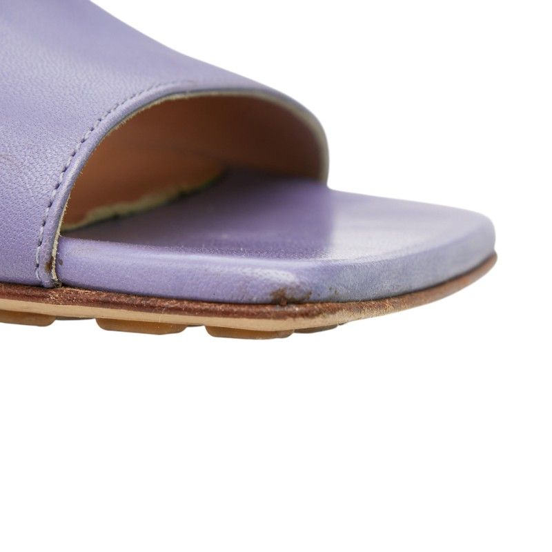 Bottega Veneta Stretch Sandals Mules High 37 Purple Leather — view 6