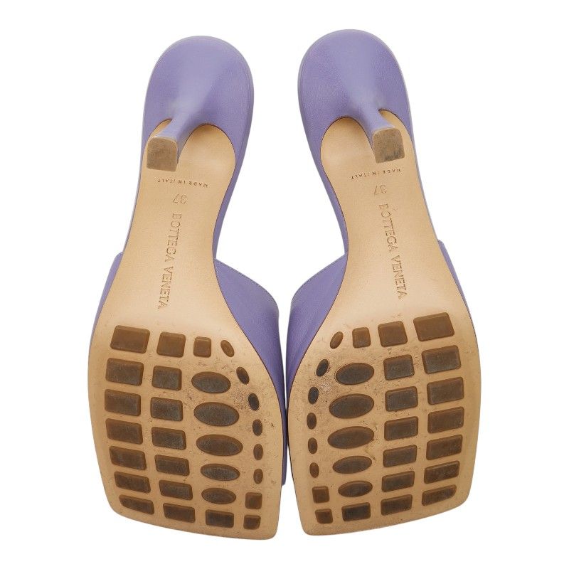 Bottega Veneta Stretch Sandals Mules High 37 Purple Leather — view 5