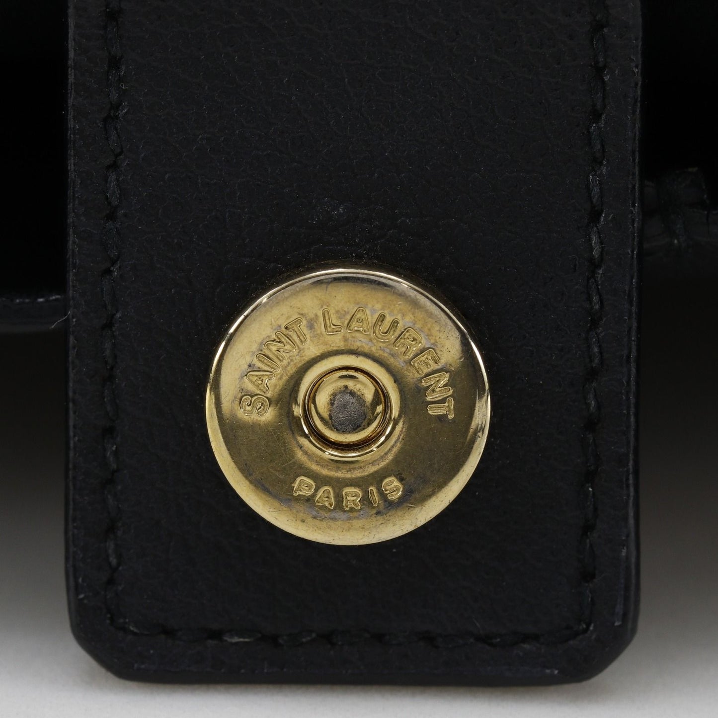 Saint Laurent Toy Shopping Tote 2-Way Shoulder Calf Black Handbag — view 8