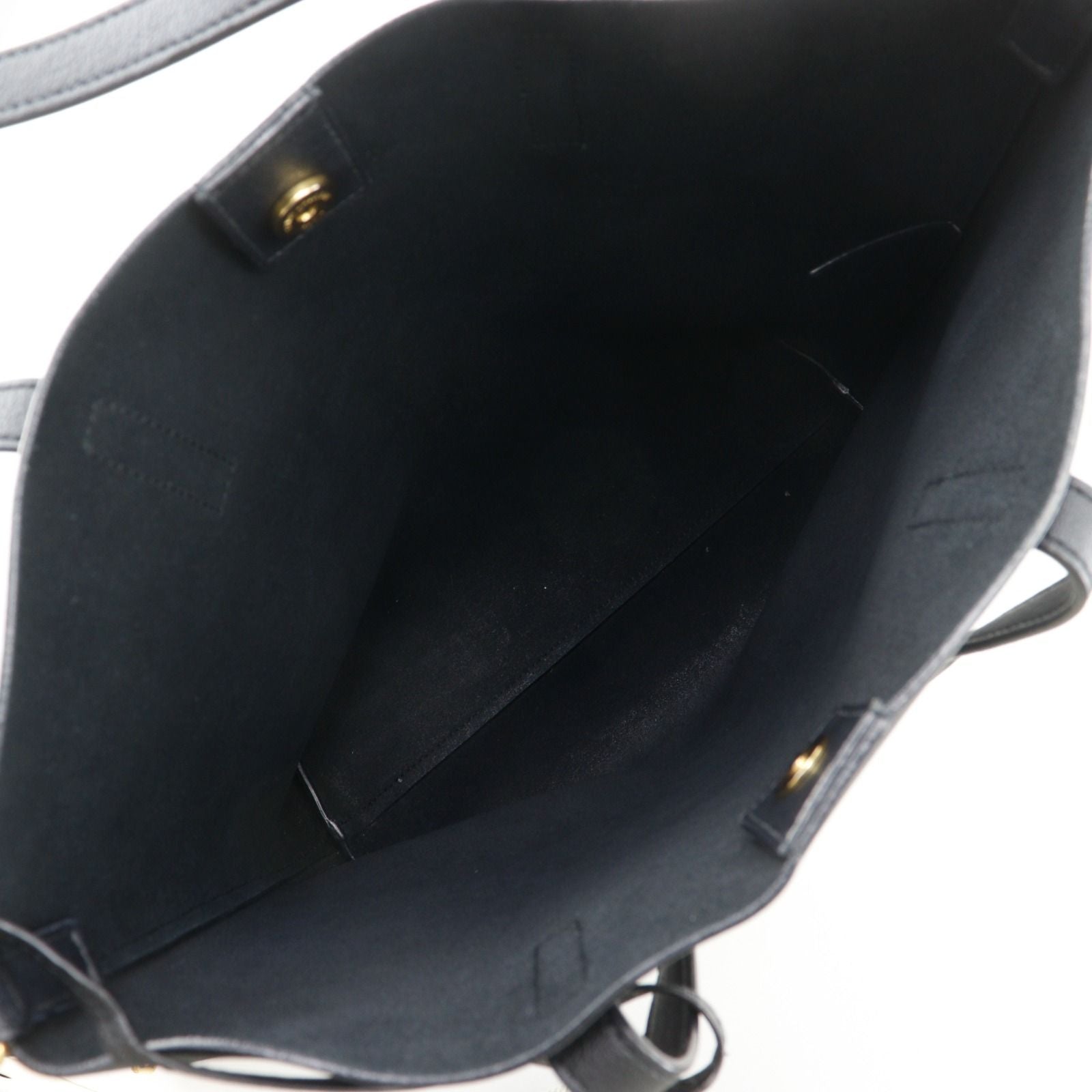 Saint Laurent Toy Shopping Tote 2-Way Shoulder Calf Black Handbag — view 5