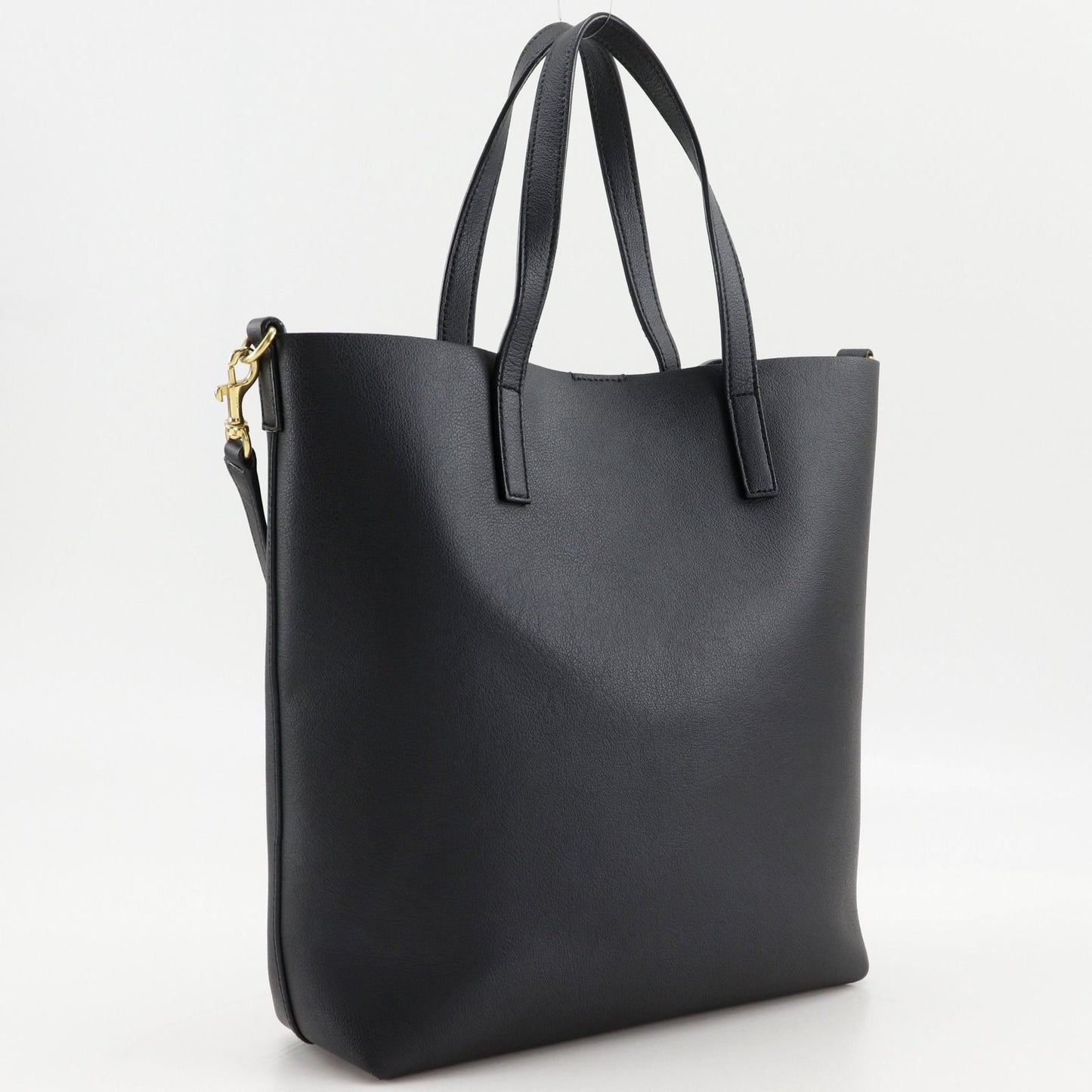 Saint Laurent Toy Shopping Tote 2-Way Shoulder Calf Black Handbag — view 3