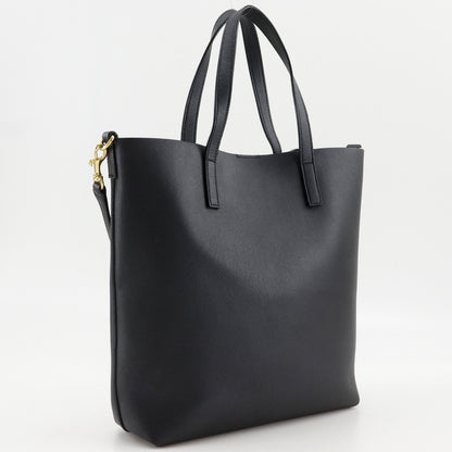 Saint Laurent Toy Shopping Tote 2-Way Shoulder Calf Black Handbag — view 3