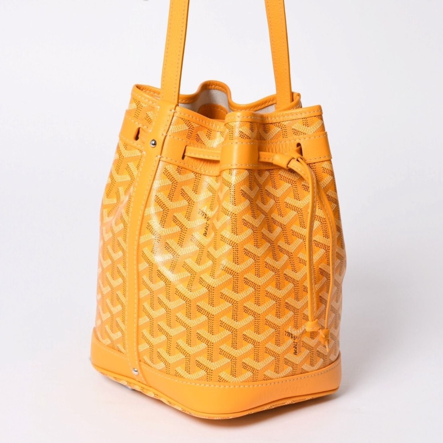 Goyard Petit Flo Bucket Bag Yellow — view 4