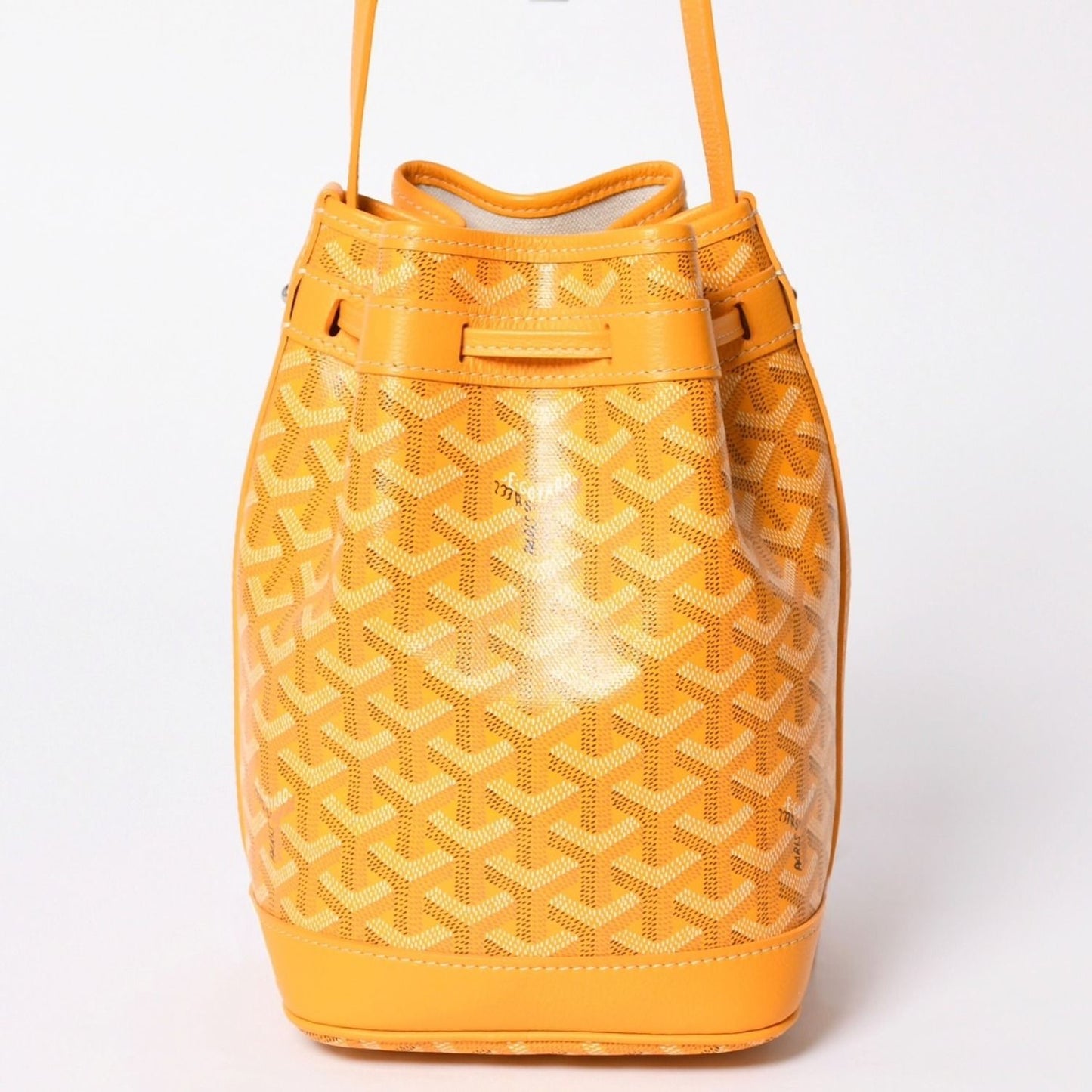 Goyard Petit Flo Bucket Bag Yellow — view 3