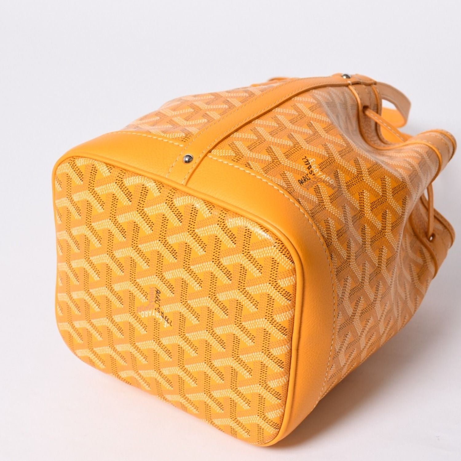 Goyard Petit Flo Bucket Bag Yellow — view 8