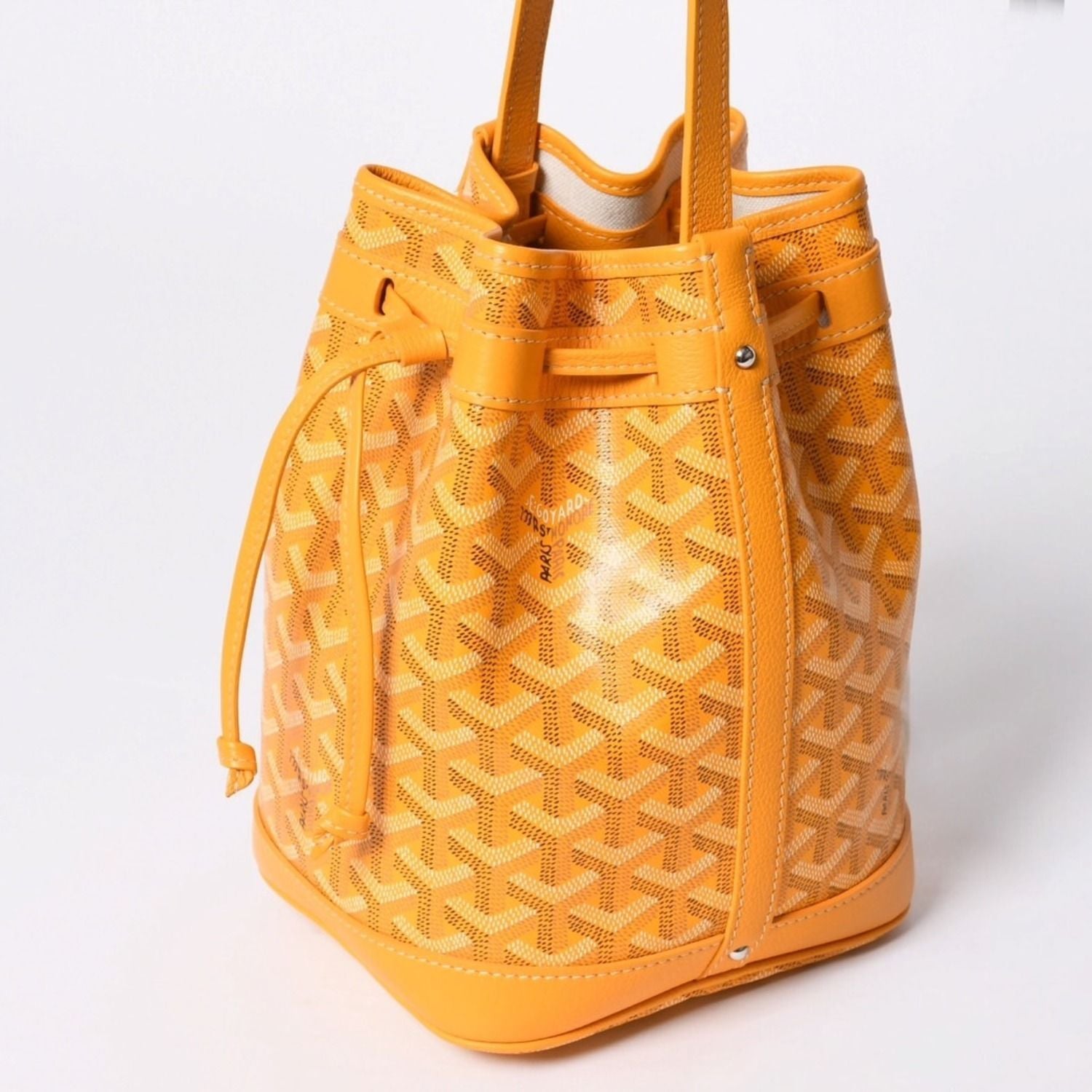 Goyard Petit Flo Bucket Bag Yellow — view 5